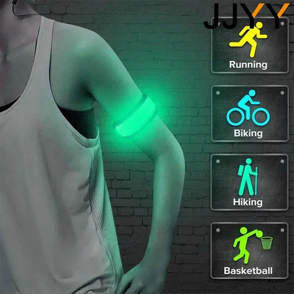 Sporty na świeżym powietrzu Nocna opaska do biegania LED Light USB Uprząż ładująca Ramię Noga Ostrzeżenie Opaska na rękę Rower Rower