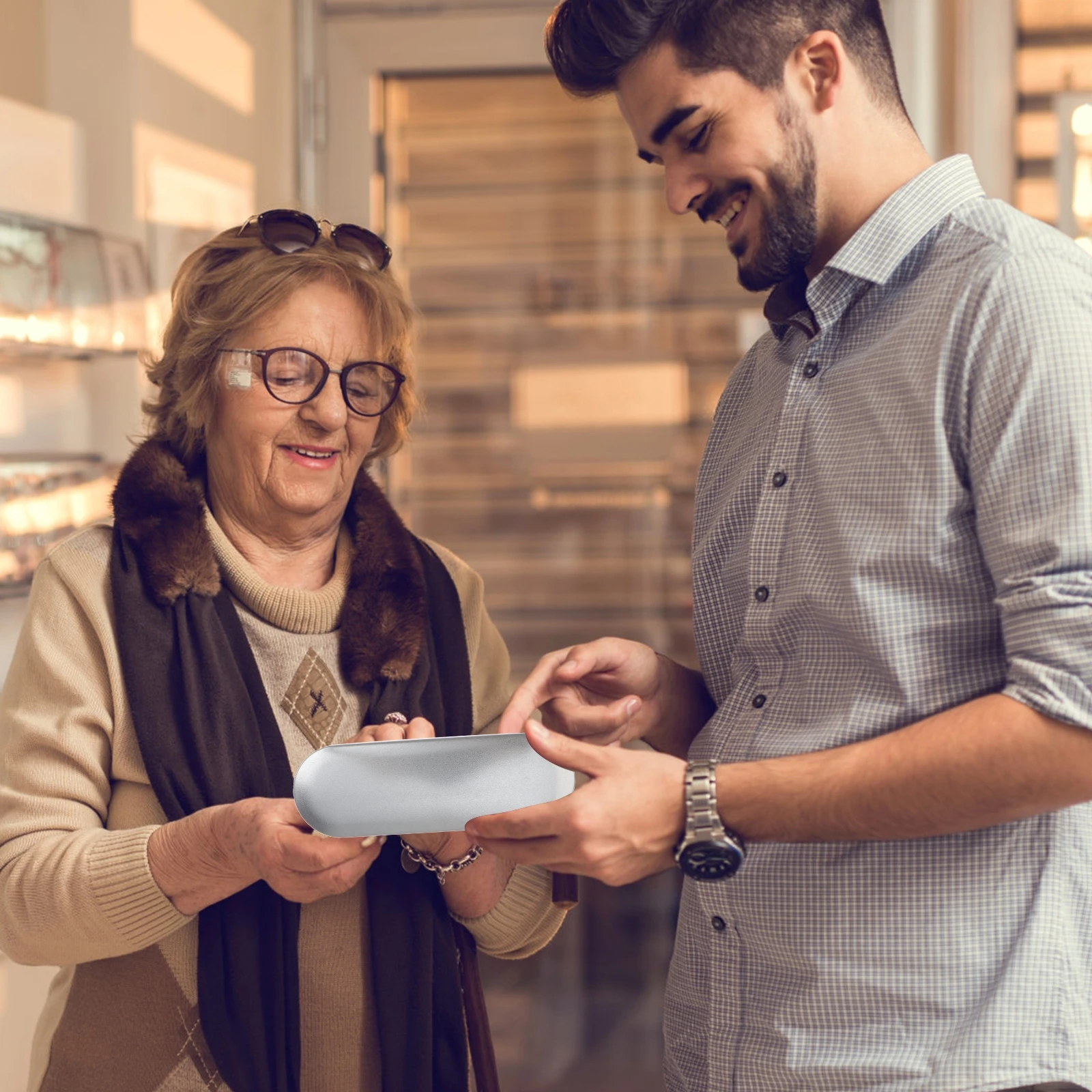 5 قطعة حقيبة تخزين معدنية متعددة الوظائف لأقلام النظارات أشتات خفيفة الوزن متينة مستطيلة حاوية صندوق القلم النظارات