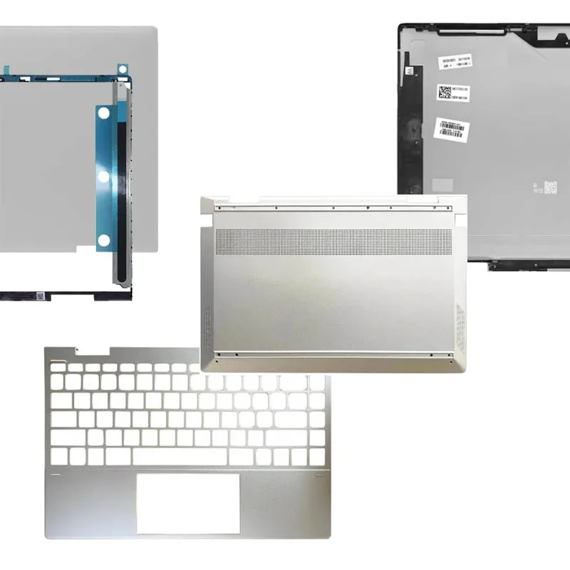

For HP ENVY X360 13-AY TPN-C147 New Laptop Case LCD Back Cover Front Bezel Palmrest Bottom Case Hinges Replacement Silver 13inch
