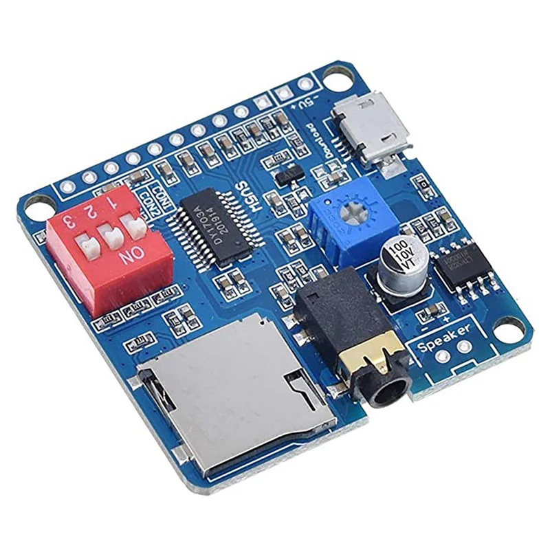 ABGI-3X DY-SV5W وحدة تشغيل الصوت لمشغل موسيقى MP3 مضخم تشغيل الصوت 5 واط SD/TF بطاقة متكاملة UART I/O الزناد