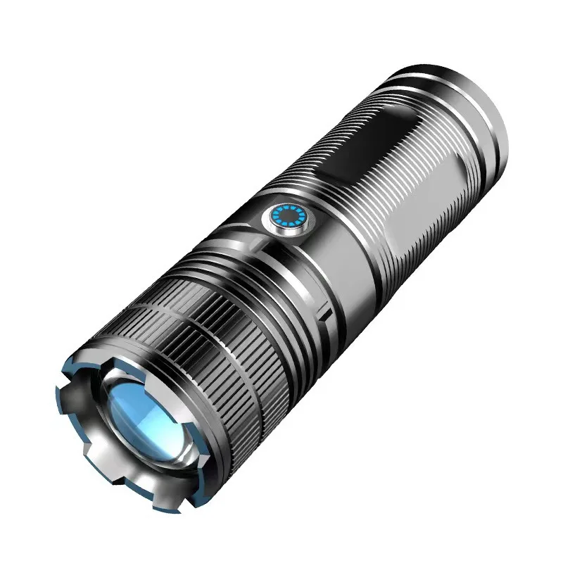 white-laser-flashlight-type-c-fast-charging-tail-electric-display-telescopic-zoom-outdoor-emergency-strong-light-portable