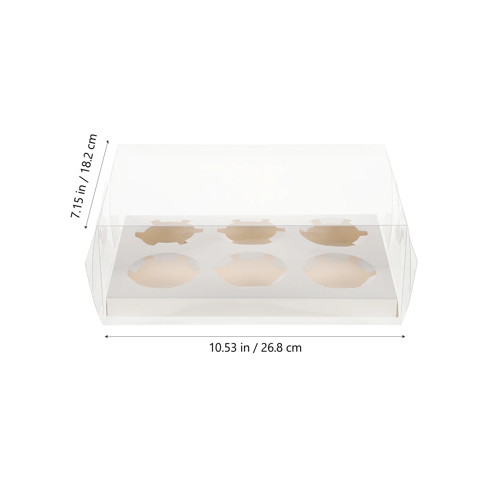 

6pcs Boxes Crisper Waterproof Transparent Food Cake Crisper Box Oilproof Party Bakery Plastic Cake Box