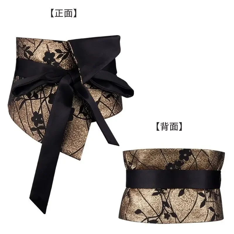 فاخر جديد النمط الوطني الصيني حزام الخصر الديكور ، خمر العرقية نمط 2025 أحزمة حزام عريض للنساء