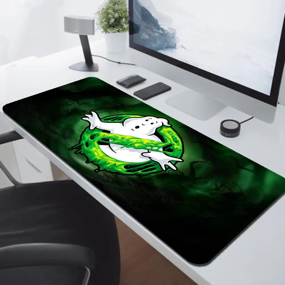 Movie-G-Ghostbusters Mousepad 80x30cm XL Lockedge Office Computer Desk Mat Table Keyboard Big Mouse Pad Laptop Cushion Bedroom