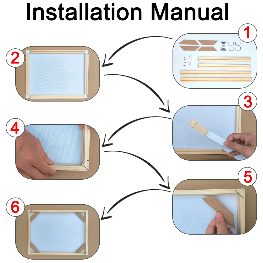 قطعة واحدة من الصور المخصصة على القماش مع إطار خشبي DIY أو ملصق بدون إطار، صور مخصصة مخصصة لمحبيك، ملصق مخصص #5