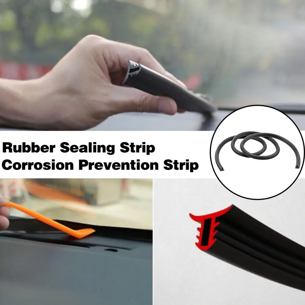 Heat Resistant Rubber Seal Console Seal Universal Car Rubber Seal Protector Guard Strip for Console Windshield Trim Automotive