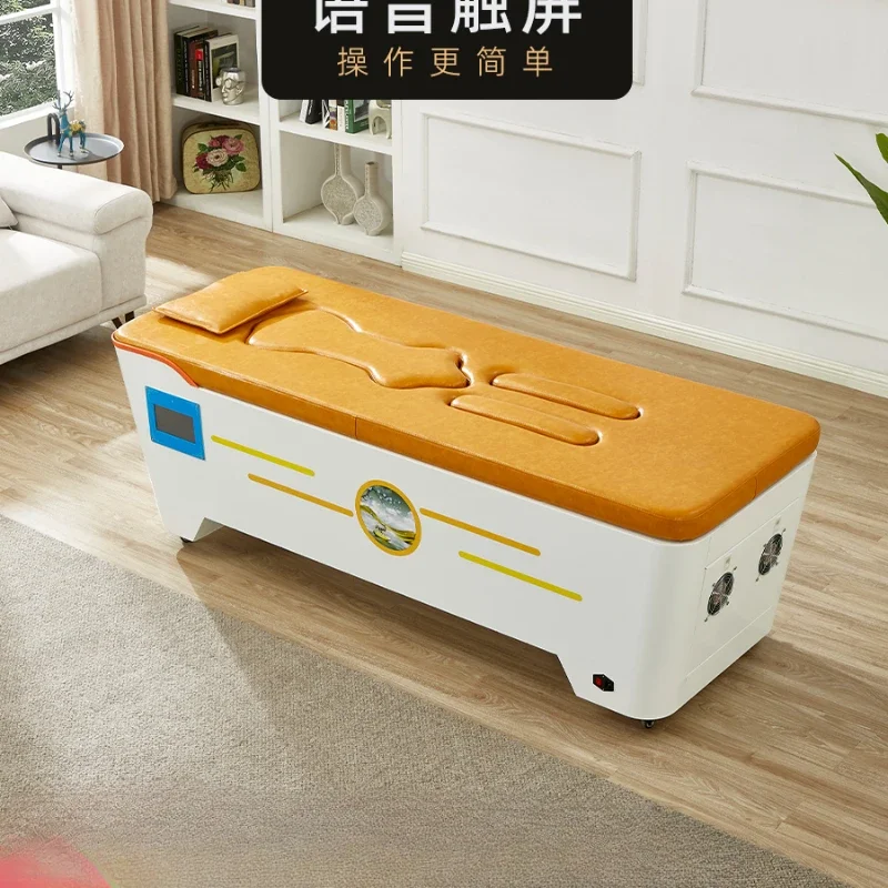 Automatic smoke purification moxibustion bed for whole body moxibustion, dedicated to home voice touch screen beauty salons