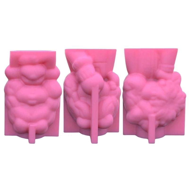 

3xSucculent Vase Planter Mold Pen Holder Silicone Mold Girl Head Resin Mold 97QE