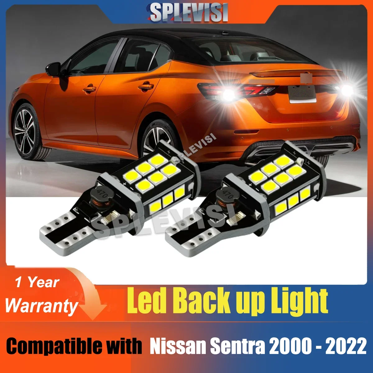 

2x LED Reverse Light Blub Canbus Lamp 6000K For Nissan Cube Quest Sentra Murano Versa GT-R led lights for car