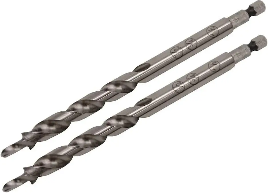 

Easy-Set Pocket-Hole Drill Bit Set, 2-Pack for Woodworking Projects