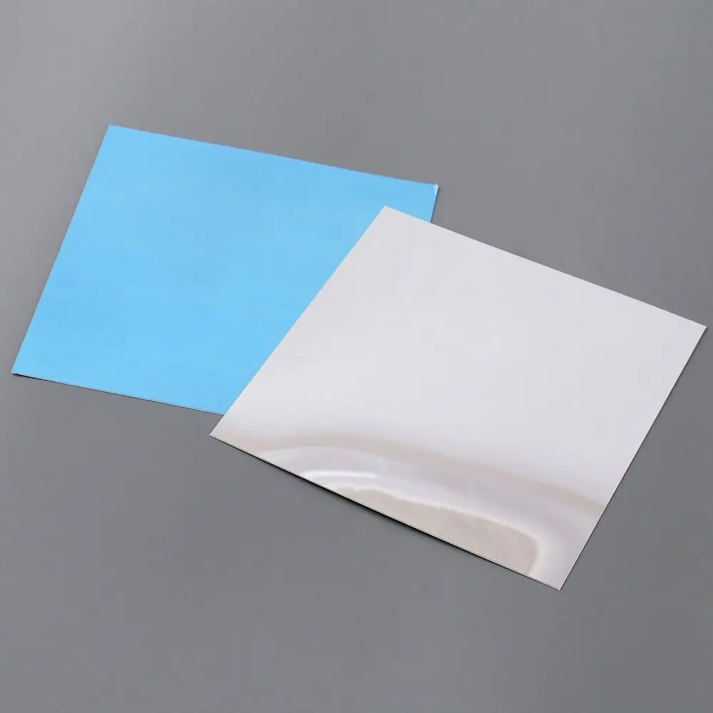 Unbreakable Flexible Mirror Sheets Cuttable Large Size PET Plastic Mirror Sheet Frameless Square
