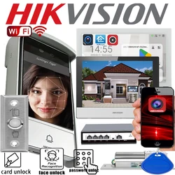 DS-KV9503-WBE1 Face Recognition Access Control System All-in-One Machine, Doorbell, Time Attendance, Card Swiping, and Password