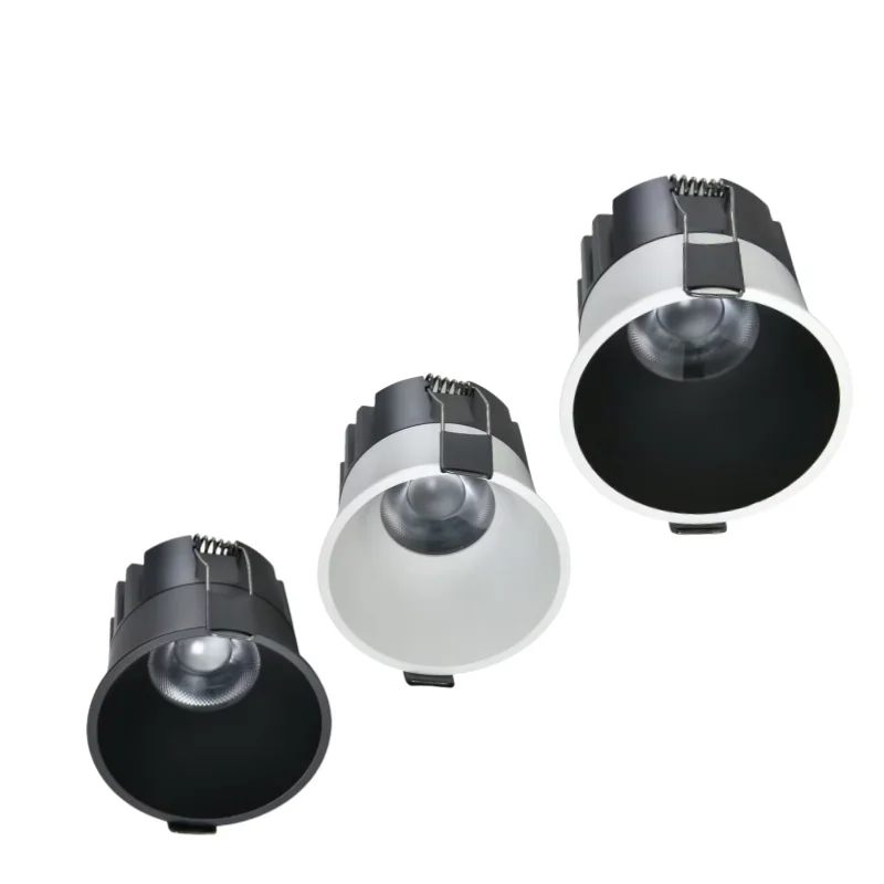 

Dimmable Adjustable Angle LED COB Downlight Recessed Ceiling Lamp 5W7W10W12W15W18W 85-265V Round Light For Family Living Room