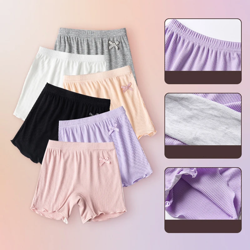 Girls Safety Pants Summer Anti-exposure Thin Transparent Crotch Children's Ultra-thin Safety Shorts For Baby Girls