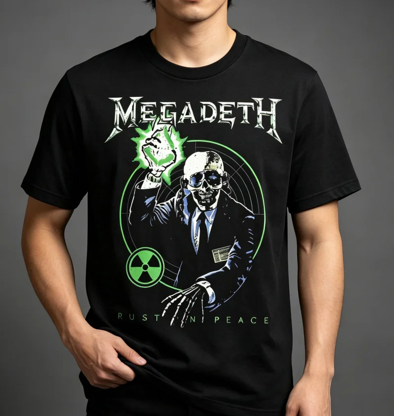 Футболка Megadeth Killing Time с принтом, критикующим метал-группу, подходит для мужчин и женщин, топ в стиле Y2k, хлопок.