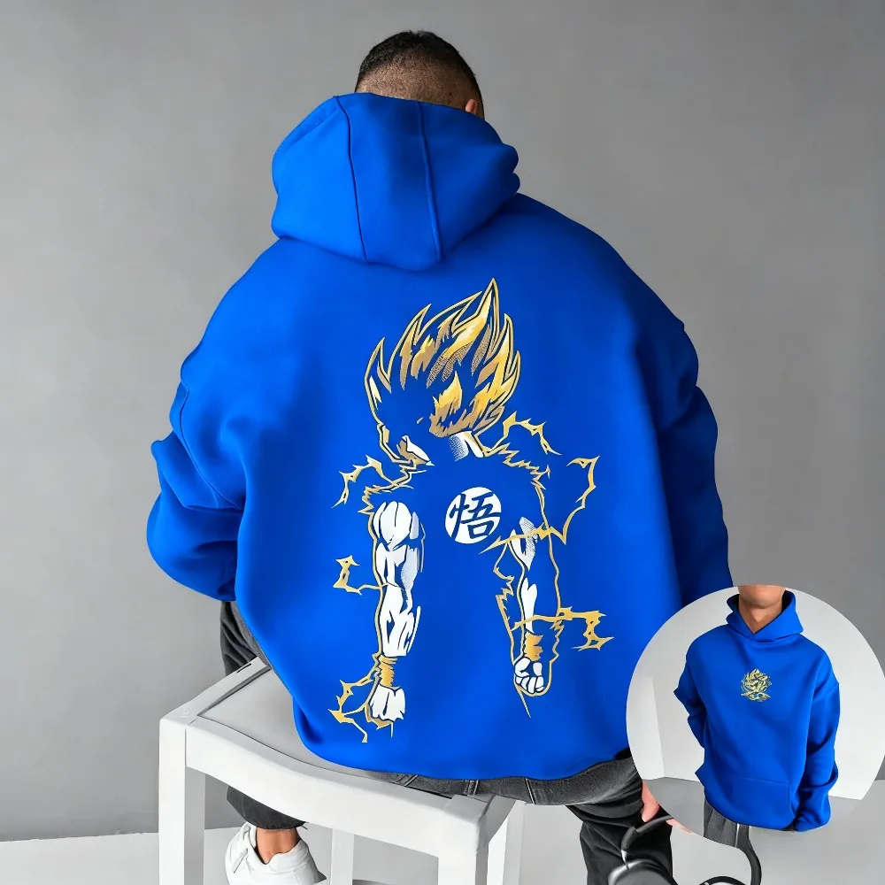 

Многоцветная толстовка с принтом Dragon Ball для мужчин, детей, повседневная уличная одежда, свободная осенне-зимняя спортивная одежда