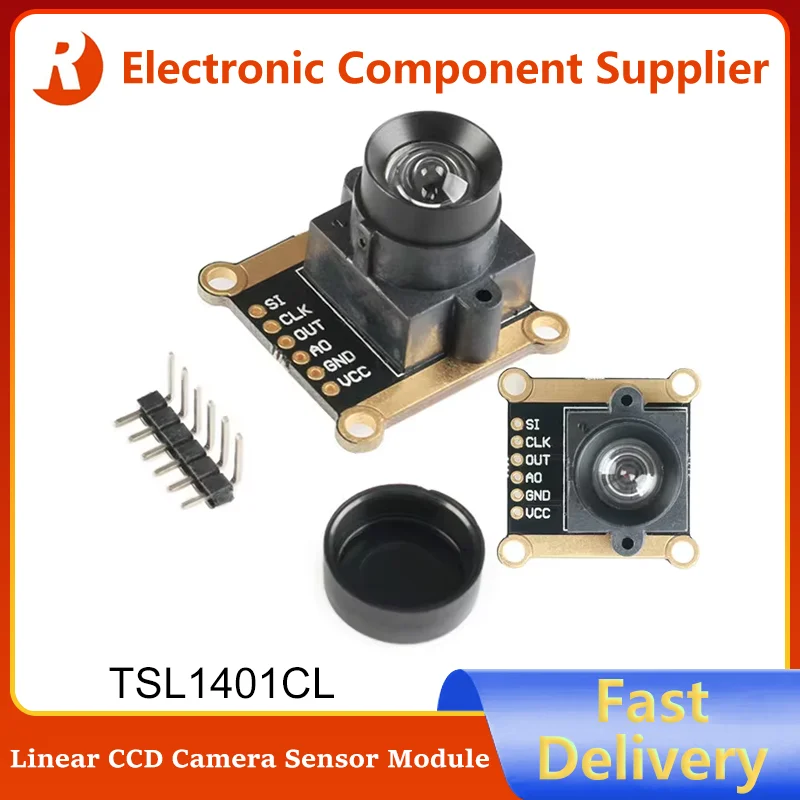 TSL1401CL 128x1 Linear CCD Camera Sensor Array Ultra Wide-Angle Lens 120 Degrees 128*1 Black and White Line Tracking Module NEW