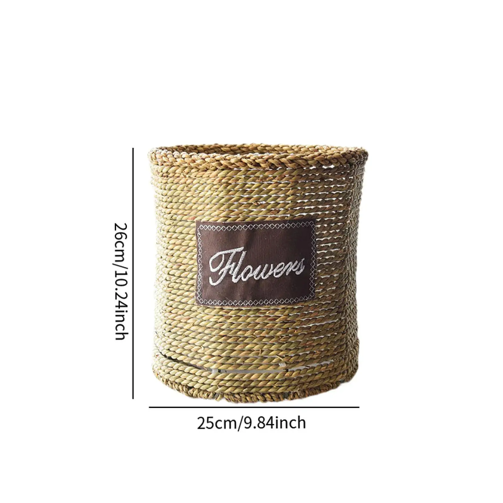 Straw fabric pot, flower pot, waterproof interior decoration, flower basket,