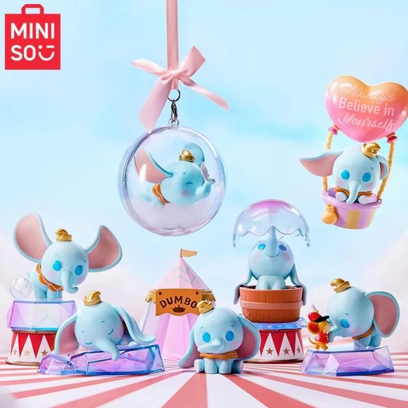 Miniso Disney Toys Dumbo Daytime Illusion Series Anime Peripheral Figures Trendy Model Ornaments Cartoon Holiday Birthday Gifts