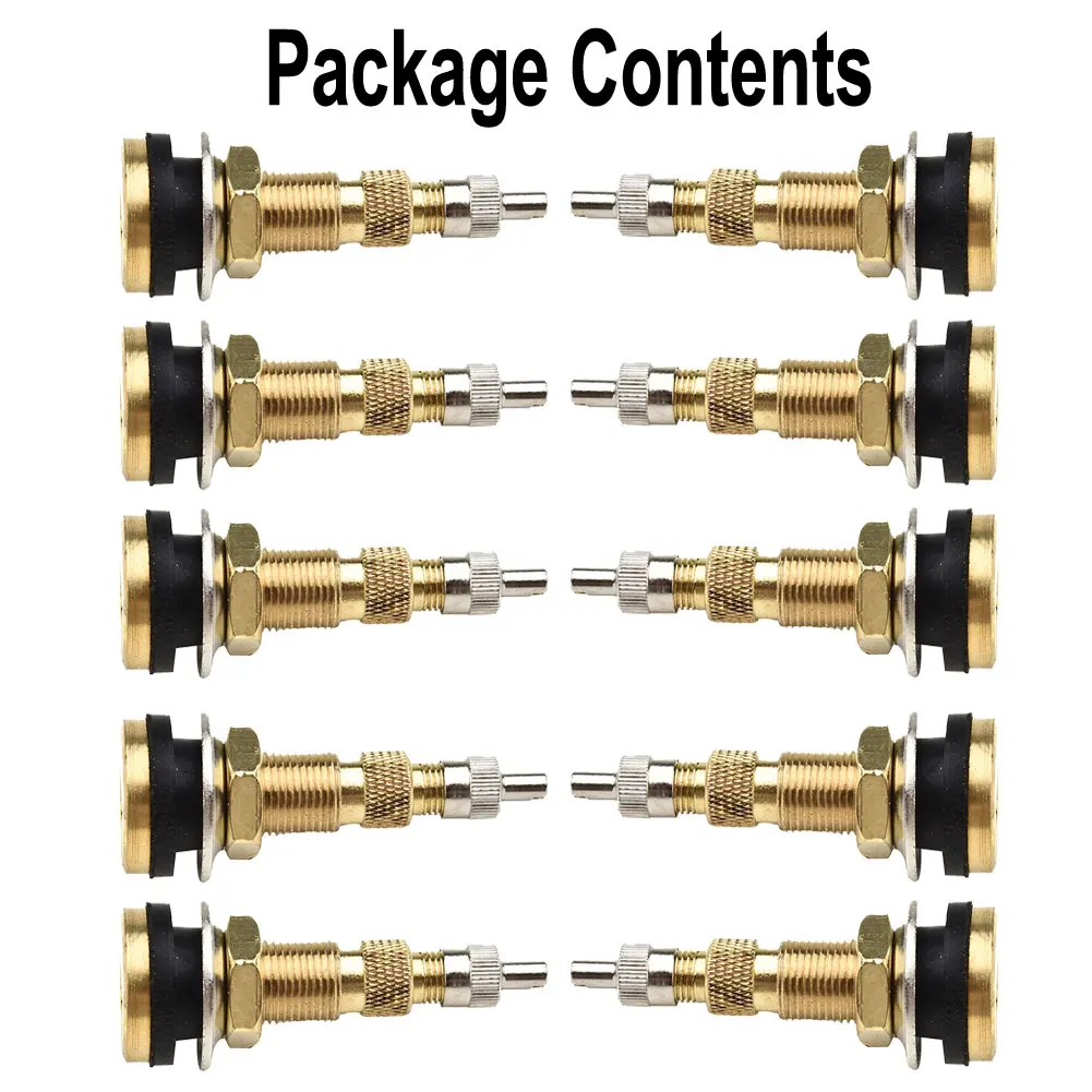 Tubeless Tire Valve Stems Tyre Valves Wheel Rim TR618A Brass Fits for 5/8\