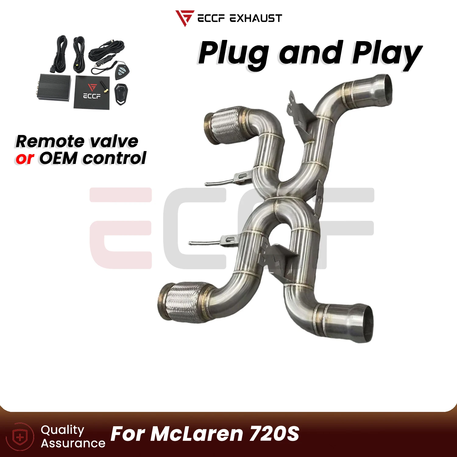 

Sporty Stainless Steel catback exhaust system For McLaren 720S Aggressive Exhaust Sound Performance Upgrade Easy Installation