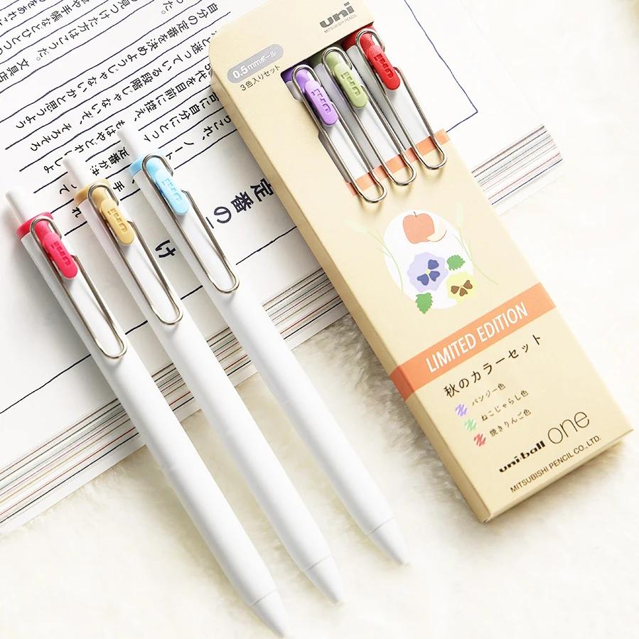 Mitsubishi UNI – stylo à Gel de couleur, édition limitée, Uniball One Press, séchage rapide, UMN-S/0.5mm, collection automne-hiver 0.38