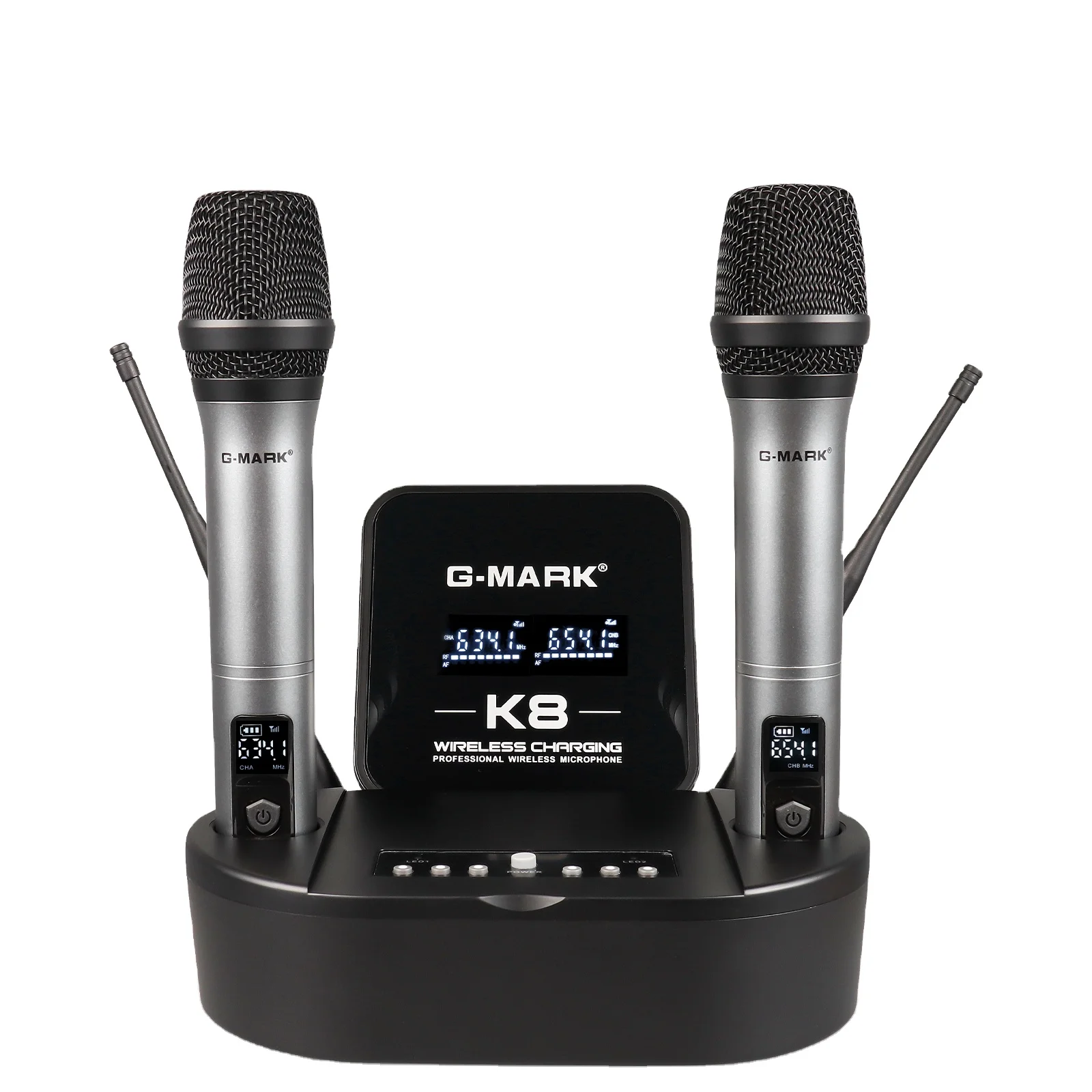 

G-MARK K8 Professional Rechargeable 50M Effective Distance Dual Channel UHF Wireless Microphone For Weddings Performances