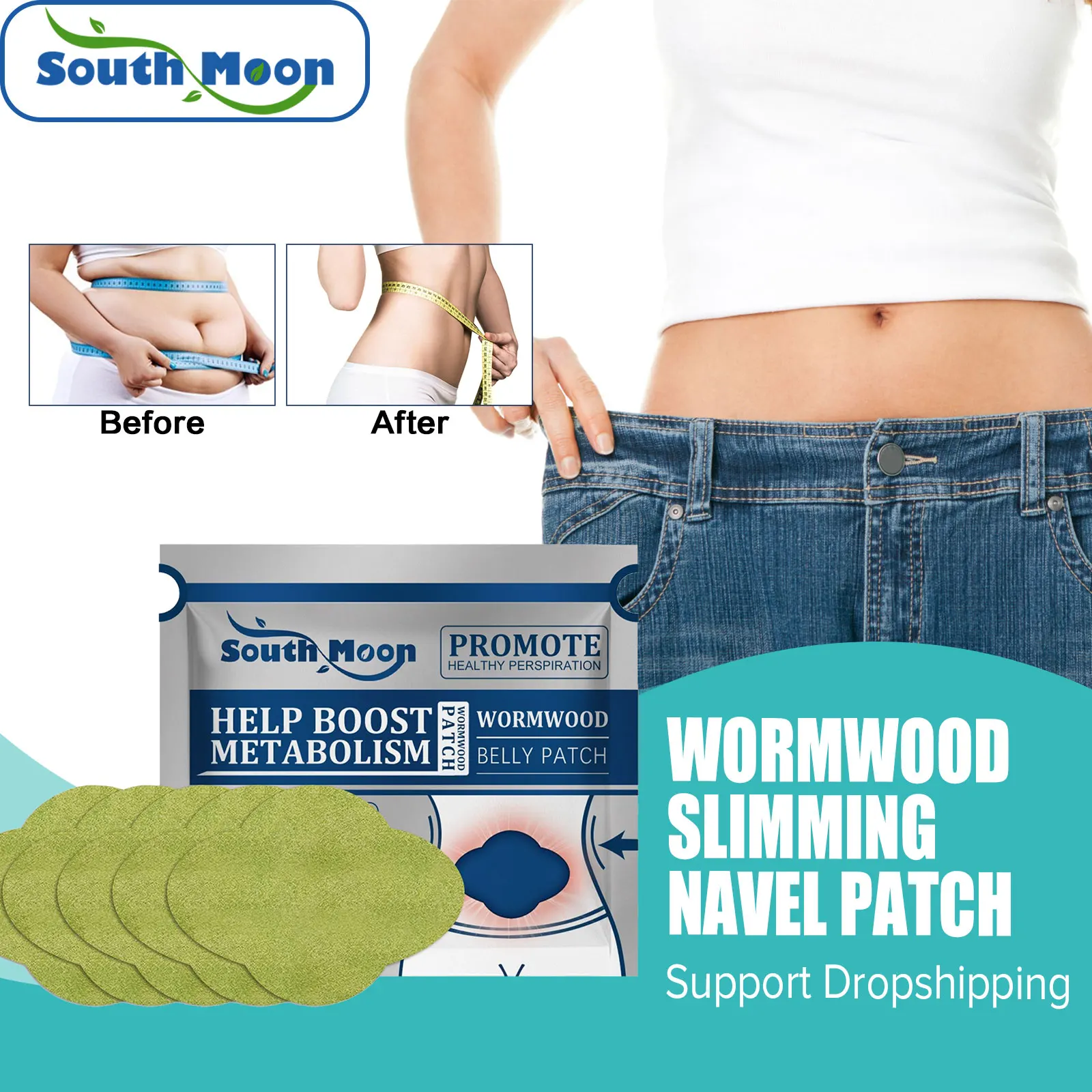 

Wormwood Slimming Navel Patch Body Shaping Self Heating Fat Burning Weight Loss Anti Cellulite Dehumidification For Obese People