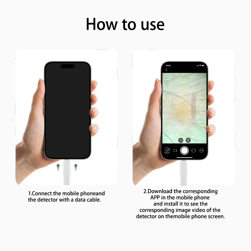 Scalp Detection Device For Home Amateur Use High cost Performance Authentic 200 X Magnifier Skin Analyzer Machine USB Connection