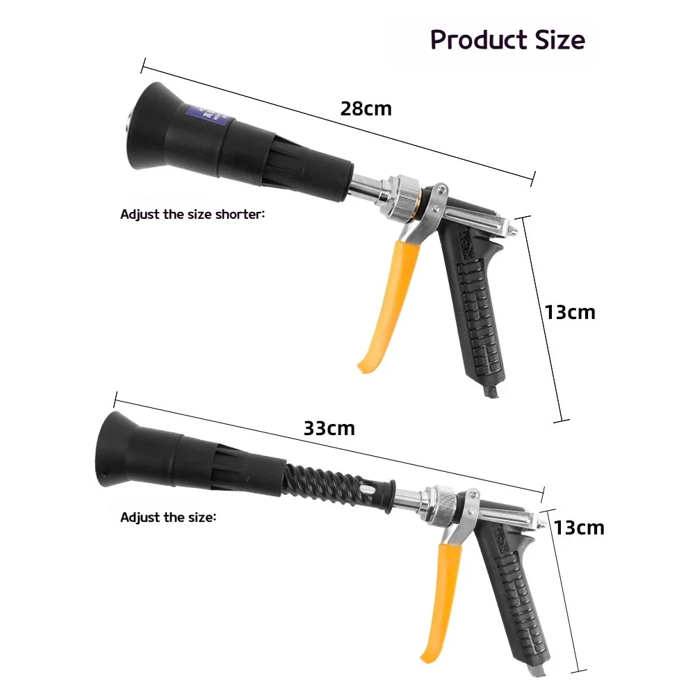 Rolniczy pistolet natryskowy wysokociśnieniowy z regulowanym atomizującym zdalnym pistoletem natryskowym, pistolet na wodę do mycia samochodu,