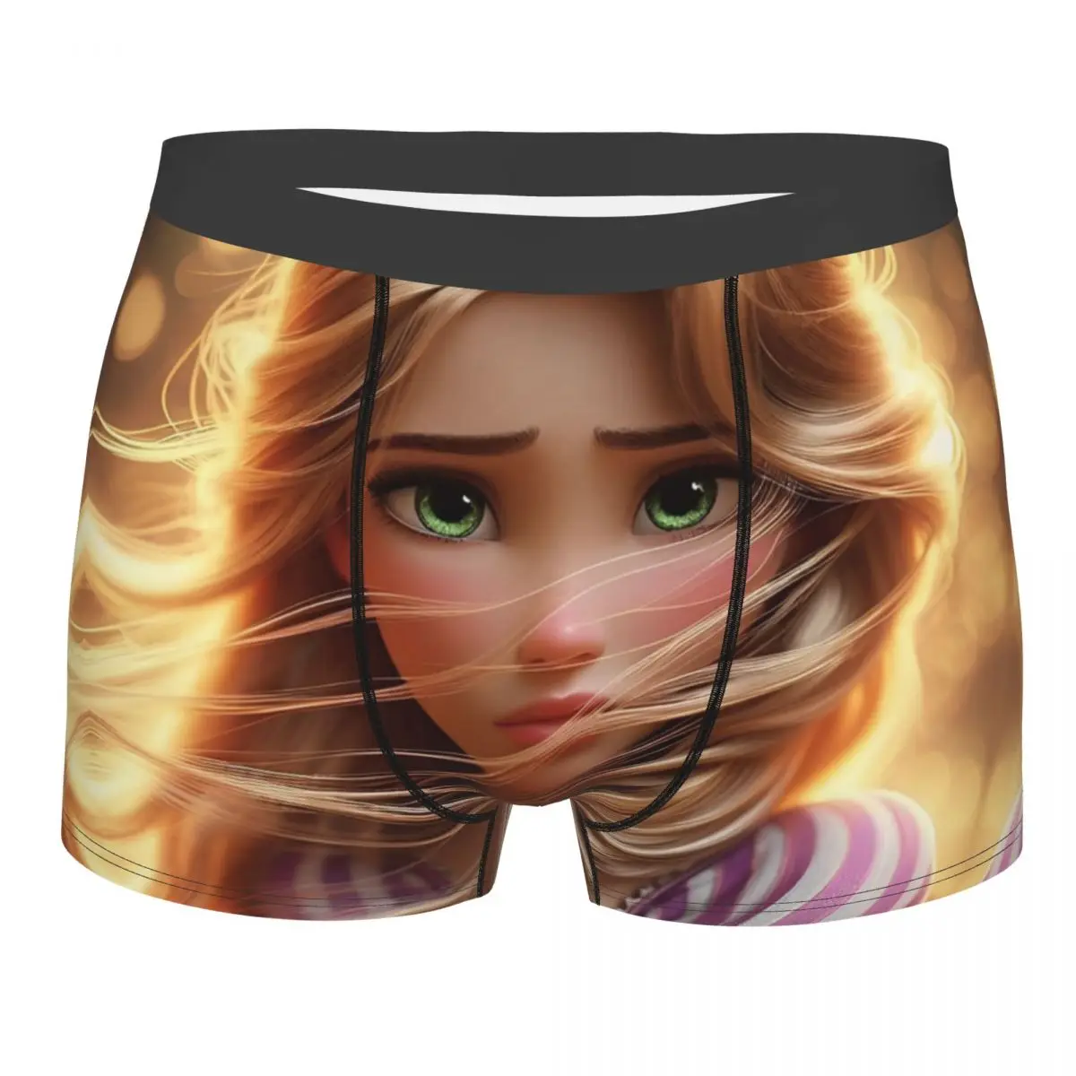 

Tangled Princess Rapunzel Men Underwear Beauty Cartoon Cute Boxer Briefs Shorts Panties Sexy Breathable Underpants Male S-XXL