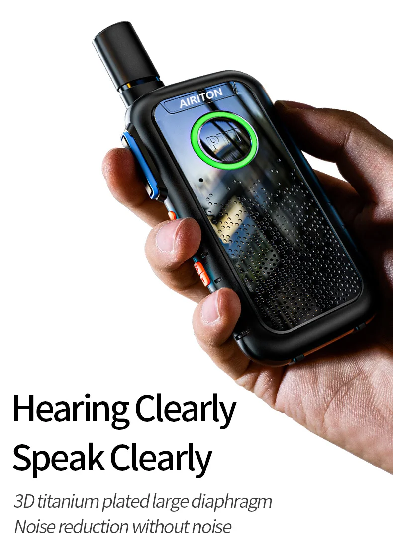 AIRITON AI-T3 جهاز اتصال لاسلكي صغير شاحن USB محمول رقيق إلى 1.7 سنتيمتر واضح المتكلم سوبر مريحة راديو لحم الخنزير لموظفي الأمن