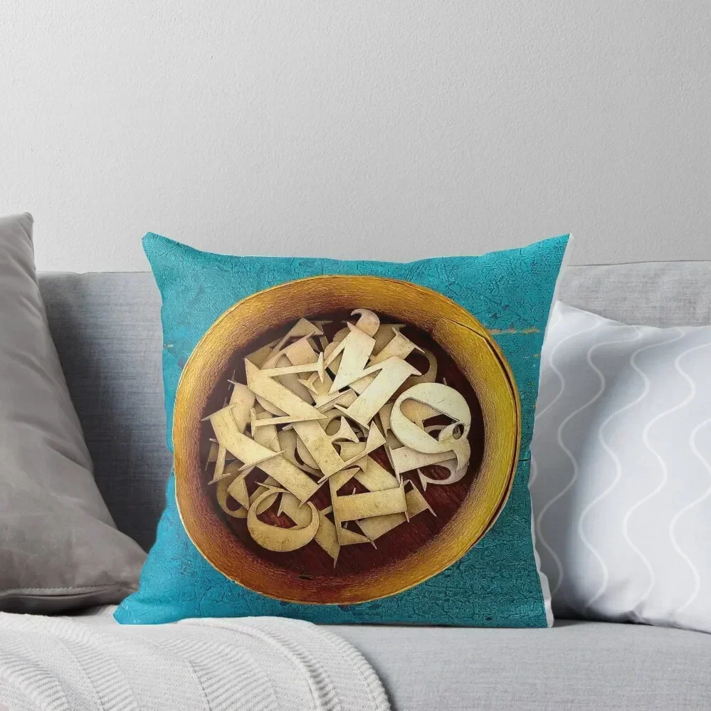 

Bowl of Letters Throw Pillow Cushions For Sofa Decorative Cushion Christmas s Covers pillow