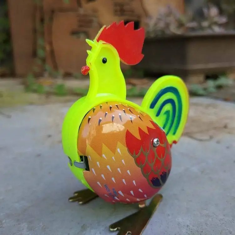 MS084 Iron Chicken 8090 Na Iron Nostalgische Retro Speelgoed Ambachten Etalage Props Cock Jumping Chicken