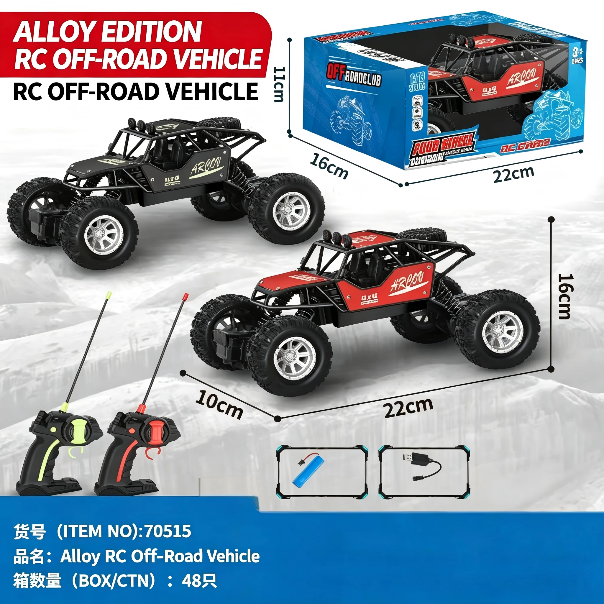 1:18 4‑Channel Alloy RC Off‑Road Climbing Car