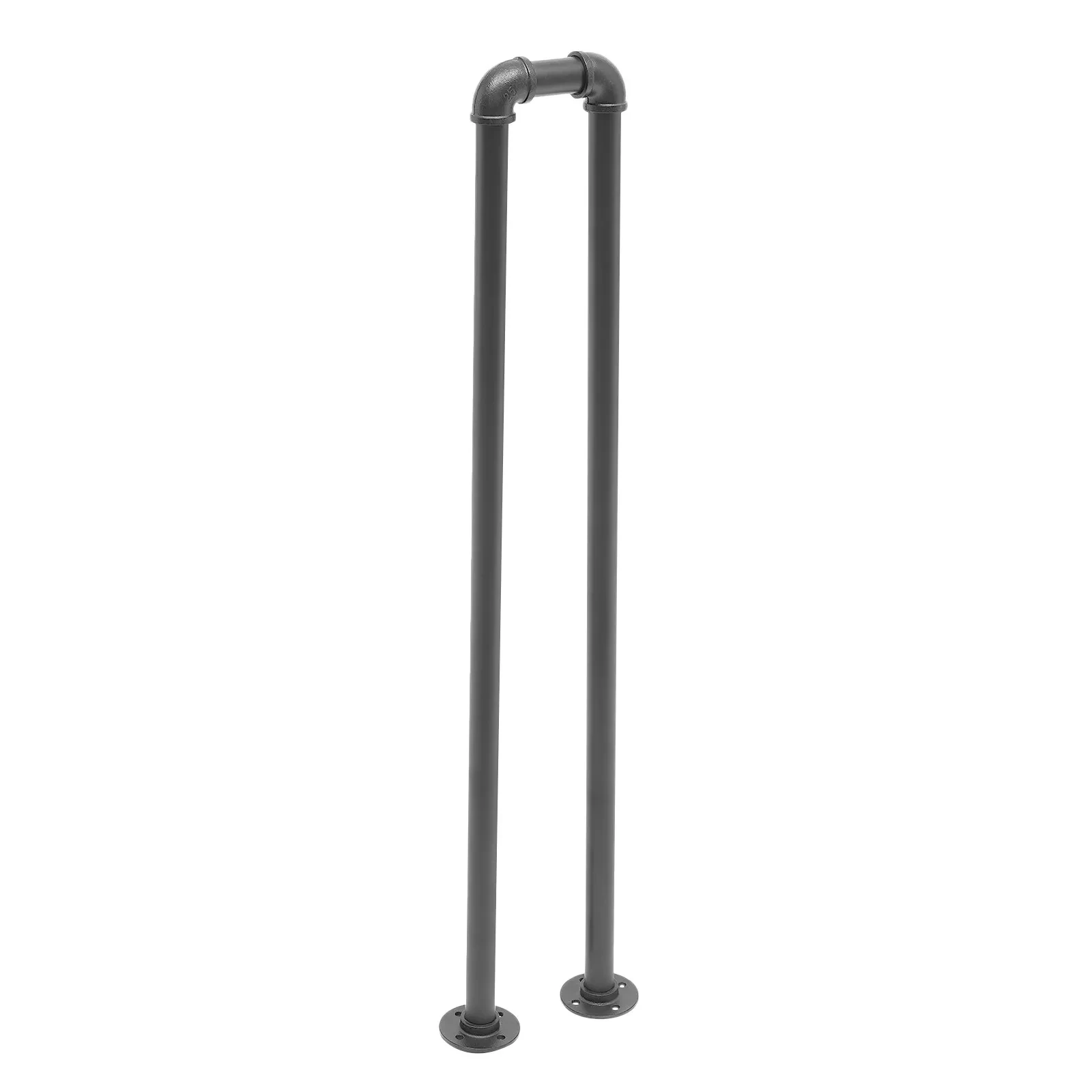 Retro 100cm U-Shaped Stair Handrail, Non-Slip Safety Black Railing for Indoor and Outdoor Spaces