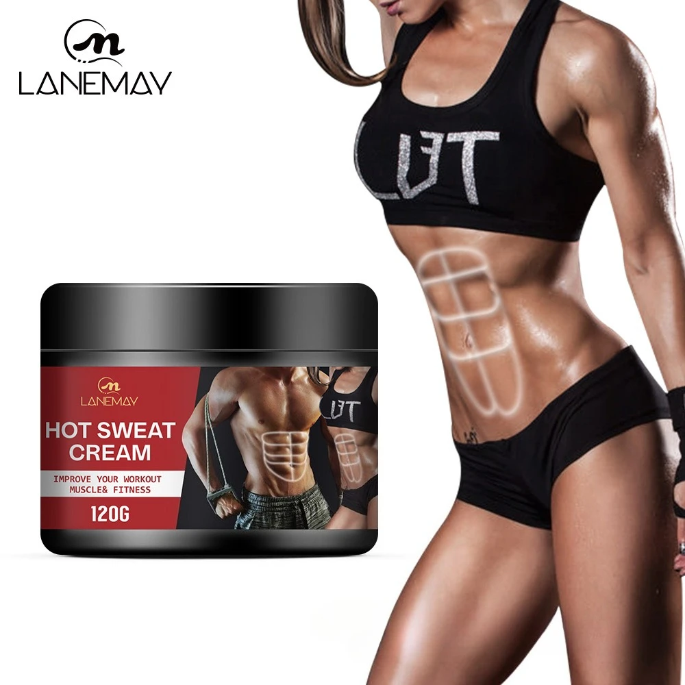 ​ ​ Gel caliente para esculpir abdominales con aceite de semilla de cáñamo: masaje calefactor, crema reafirmante para gimnasio, tonificación muscular unisex