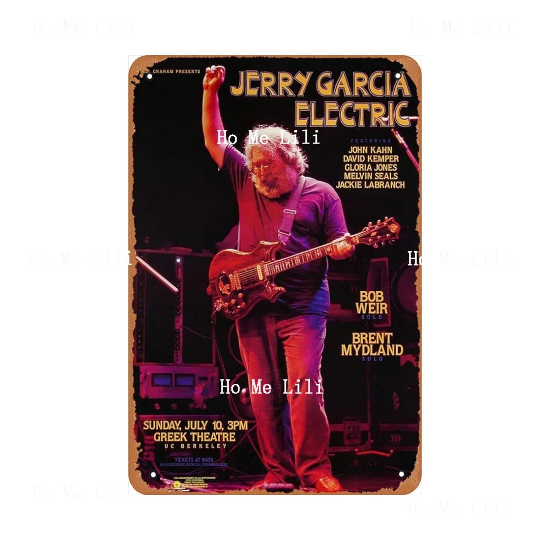 Muzuputs Jerry Garcia Band Poster Retro Metal Tin Sign Art Decor