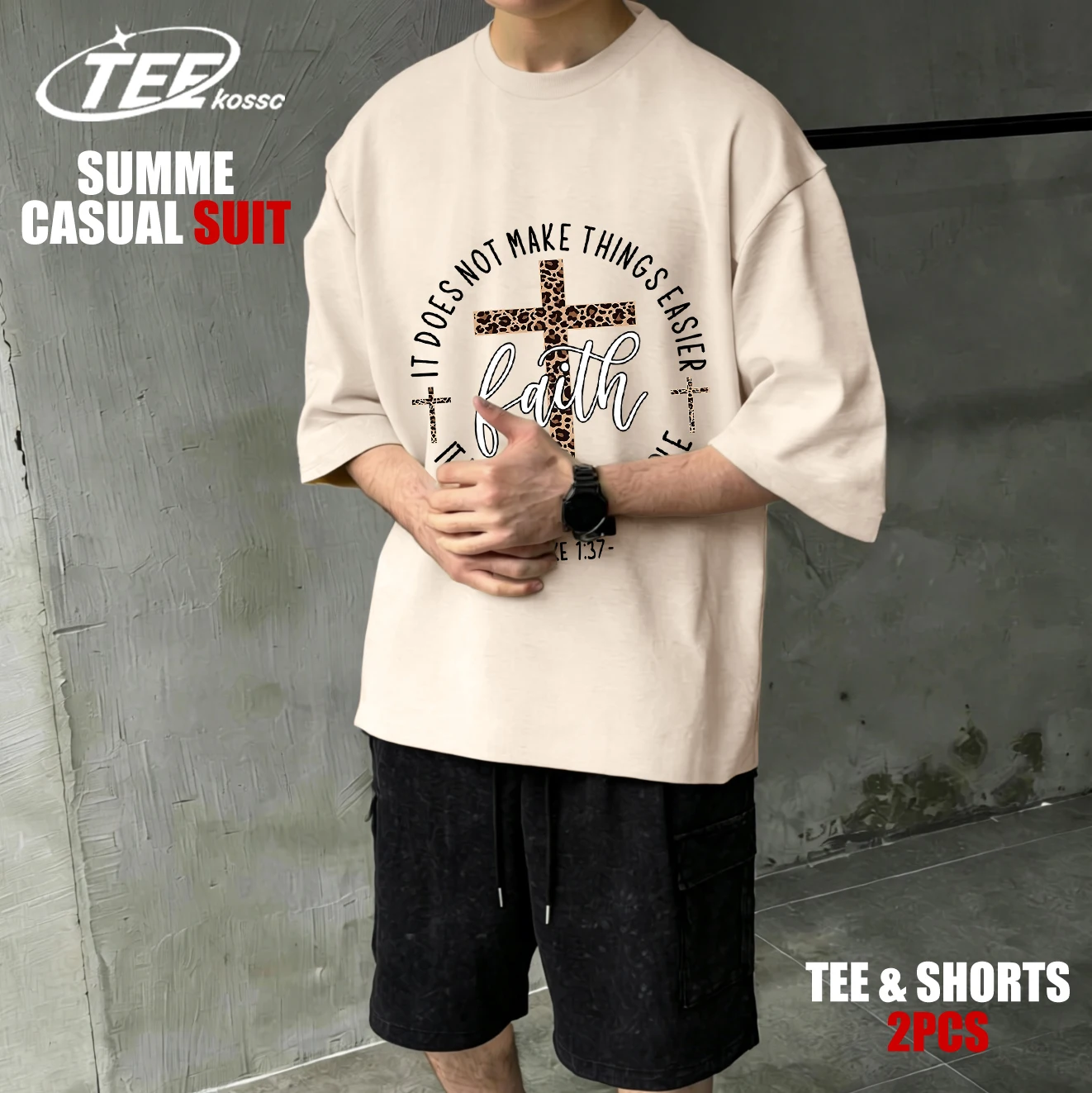 

Футболка с принтом Faith Make Possible, мужская летняя хлопковая футболка, универсальная повседневная одежда, свободная одежда унисекс с круглым вырезом, цветная уличная одежда