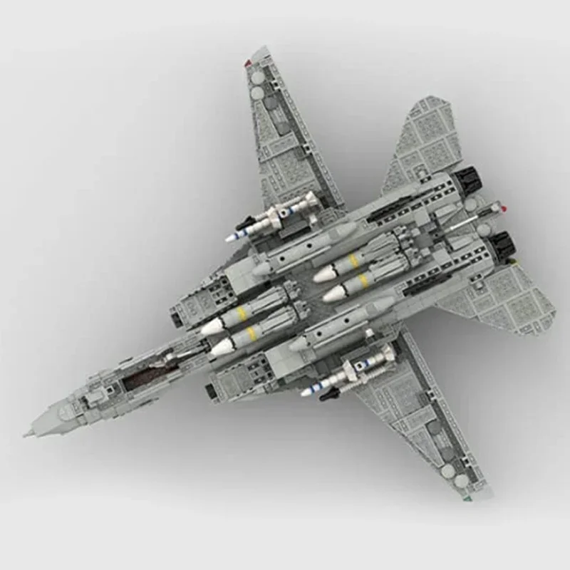 Moc อาคารอิฐอาวุธทหารรุ่น F-14 Tomcat Fighter เทคโนโลยี Modular Block ของขวัญของเล่นเด็ก DIY ชุดประกอบ