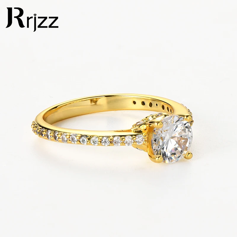 

Rrjzz Classic 1CT 2CT D-Color Moissanite Zircon Women Engagement Ring Exquisite 925 Sterling Silver Wedding Rings Trendy Jewelry