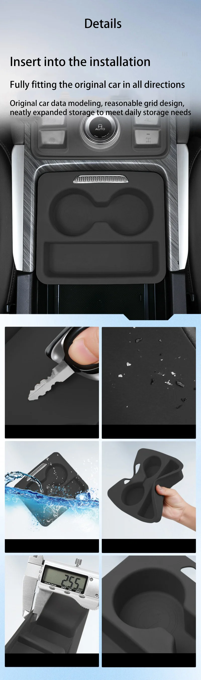 Zentrale Steuerung Push-Pull-Box Handlauf Box für Tank 500 Hi4-Z Hi4-T Auto Innen Zubehör Silikon Pad Innen Getränkehalter – Detail 9