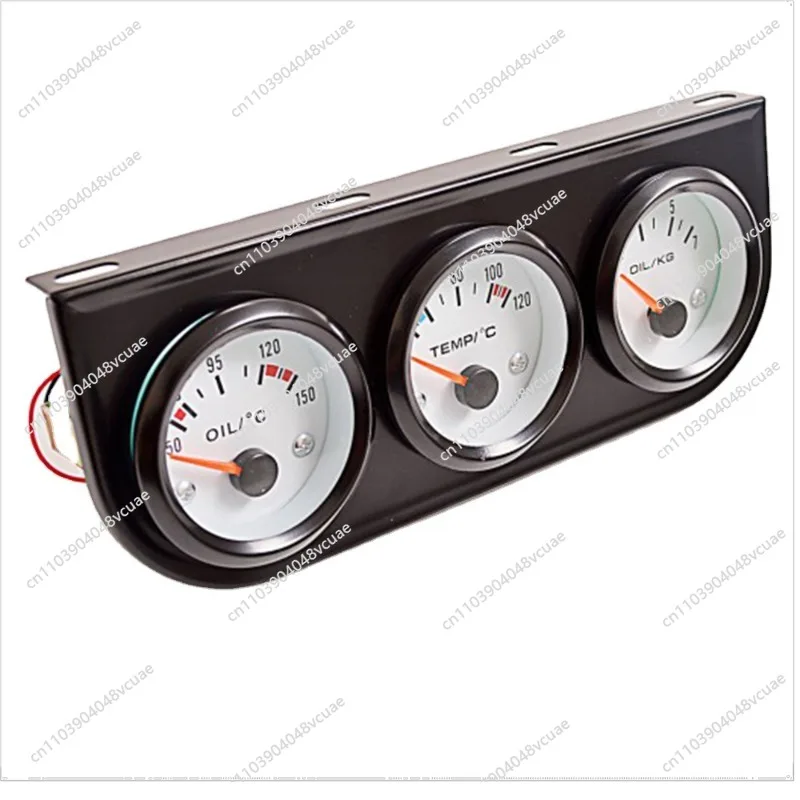 Car Meter, Modified Car Meter, Black Triple Water Temperature, Oil Temperature, Oil Pressure and Voltmeter