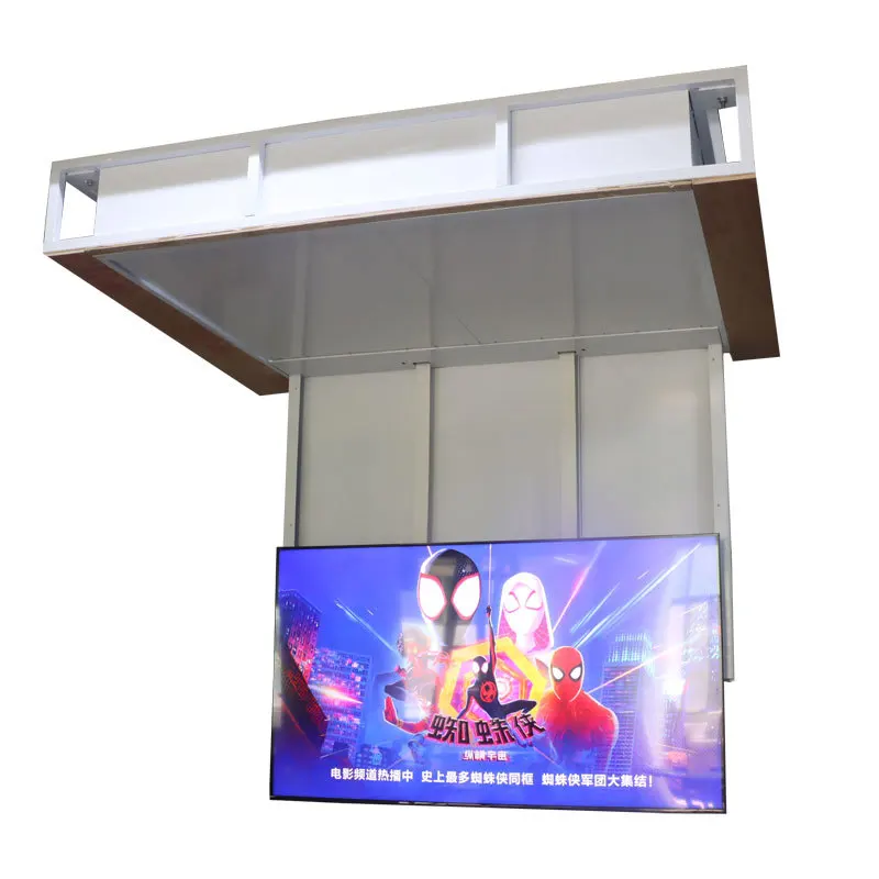 

65-86 inch LCD TV, ceiling flipper, lifting belt rotating electric hanger folding and lowering bracket