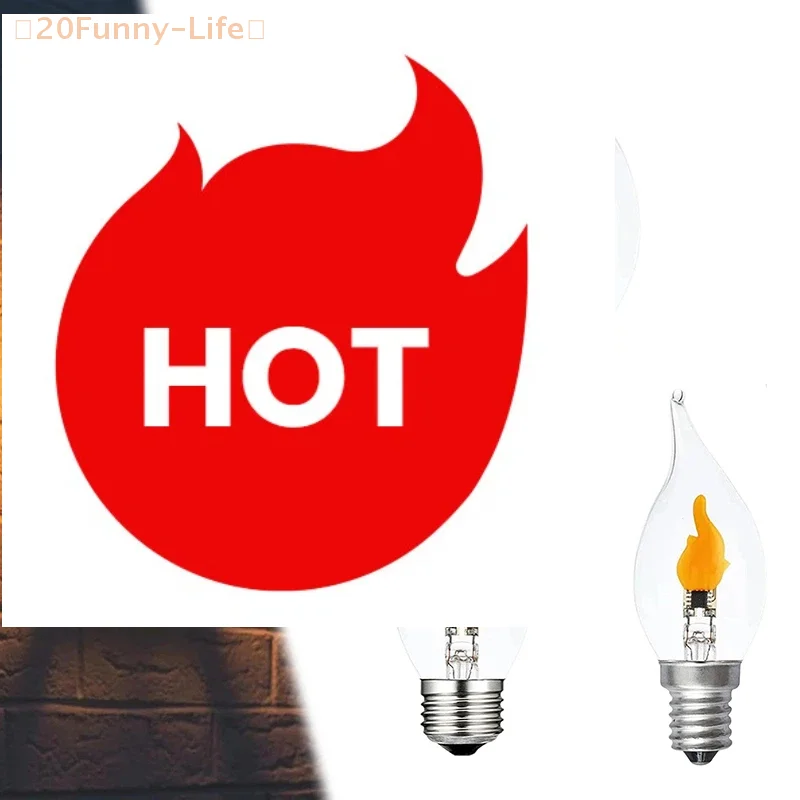 

1 Pcs E12/E14/E27 LED Flickering Flame Light Bulbs - More Realistic Fire Effect For Candelabra Bases