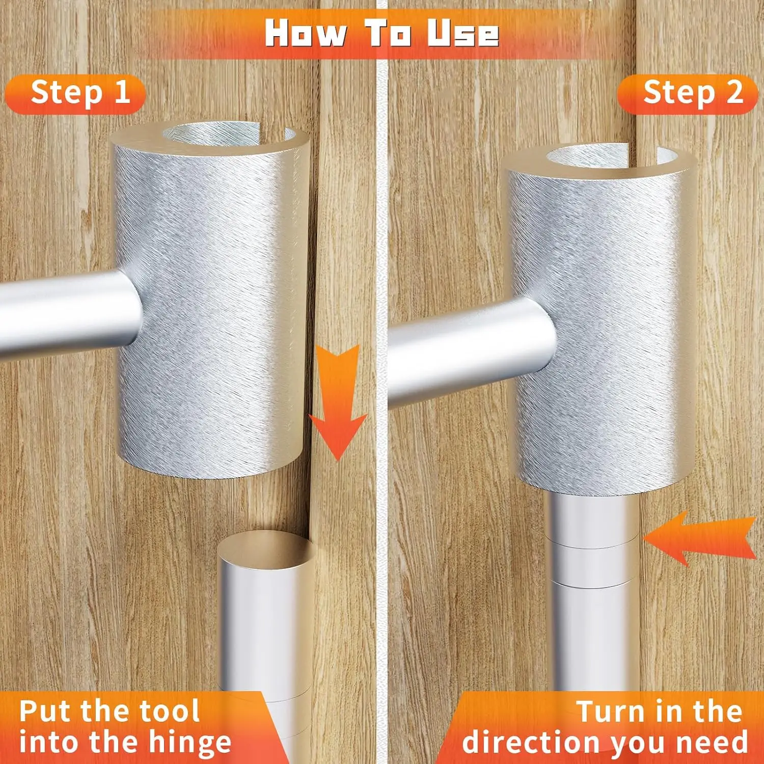 Door Hinge Gap Adjusting Wrench Double Head Door Hinge Repair Spanner Hinges Repair Wrenches Hand Tools Spanners for Round Bolt