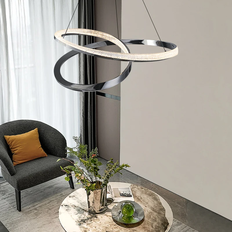 

Modern home decoration crystal chandelier, stair Pendant lamp, living room Pendant lights, interior lighting