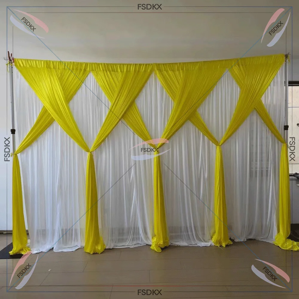 Customized Professional Backdrop Curtain Wedding Event Party Wedding Curtain Fabric For Wholesale