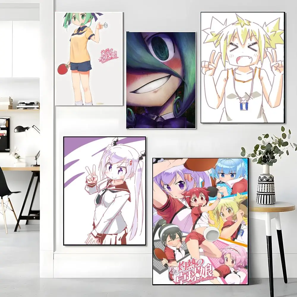 anime S-Scorching Ping Pong Girls-S Painting Calligraphy Boho Botanical Decor for Living Room Elegant Home Style