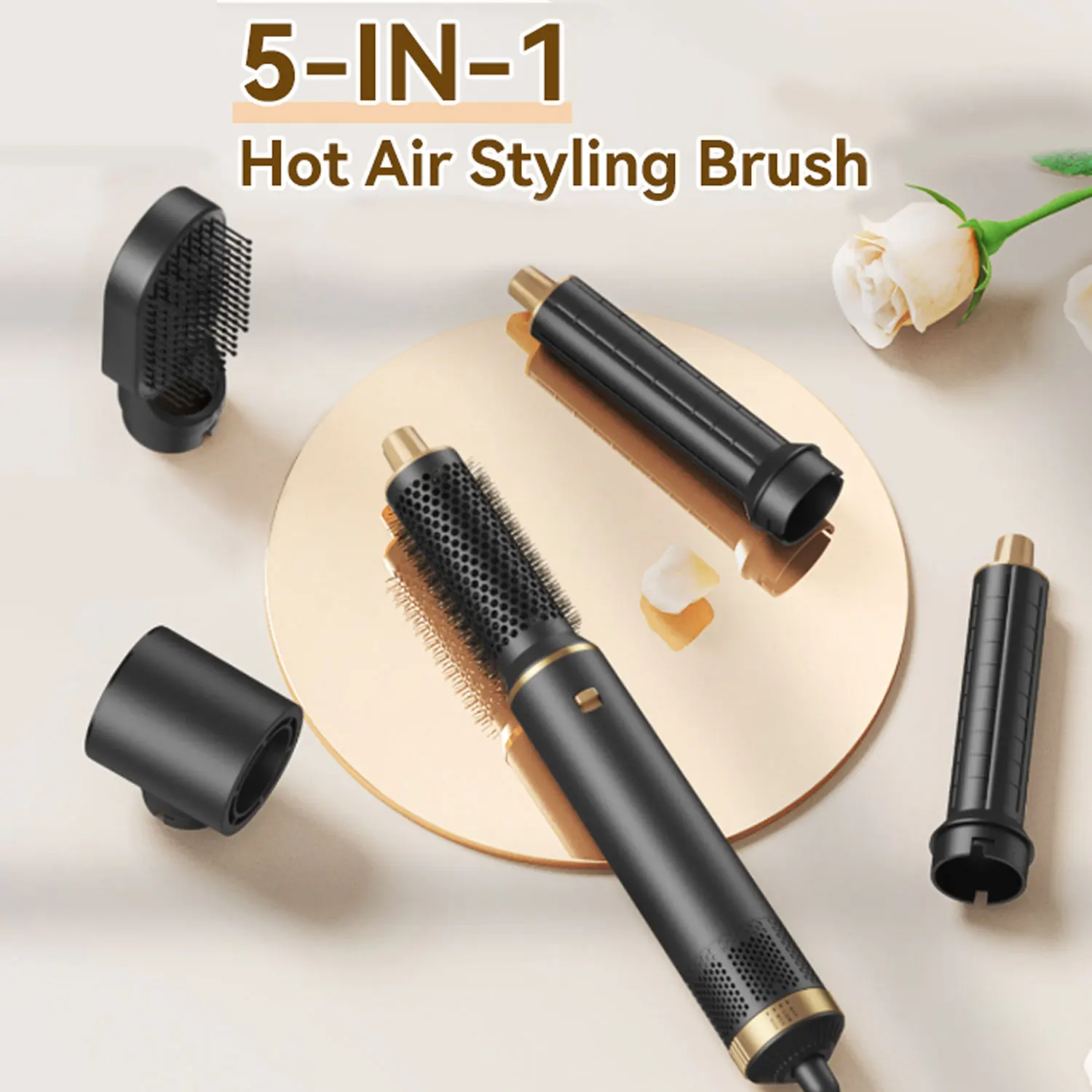 Hair Dryer Brush 5 in 1 Multi Hair Styler Professional Blow Dryer Brush for Curling Volumizing Straightening Hot Air Brush